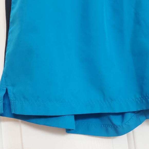 XL Turquoise & Gray NIKE Running Lined Gym Shorts Dri Fit Mens - Picture 2 of 8